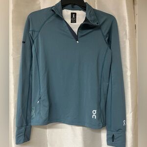 On Cloud Running Teal Zip-Up Athletic Top
